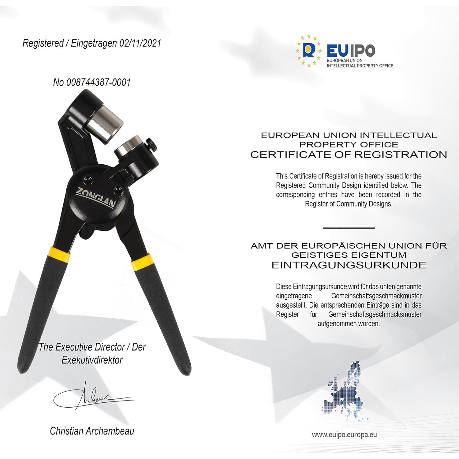 Kit de Herramientas para Ojetes ZONGLAM 300 Ojetes 12mm