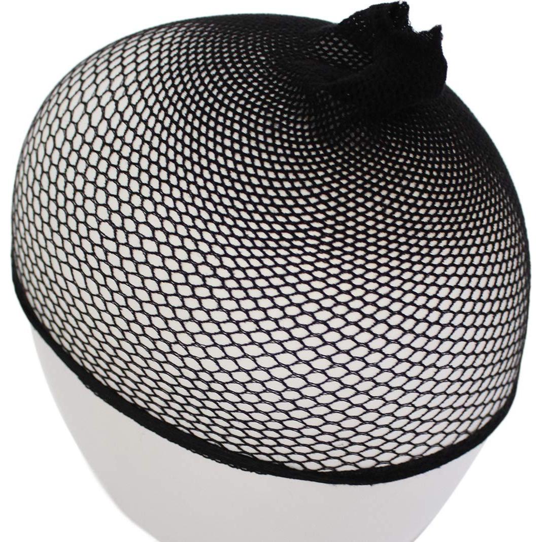 Peluca Corta Negra JoneTing + Gorro Ajustable para Cosplay