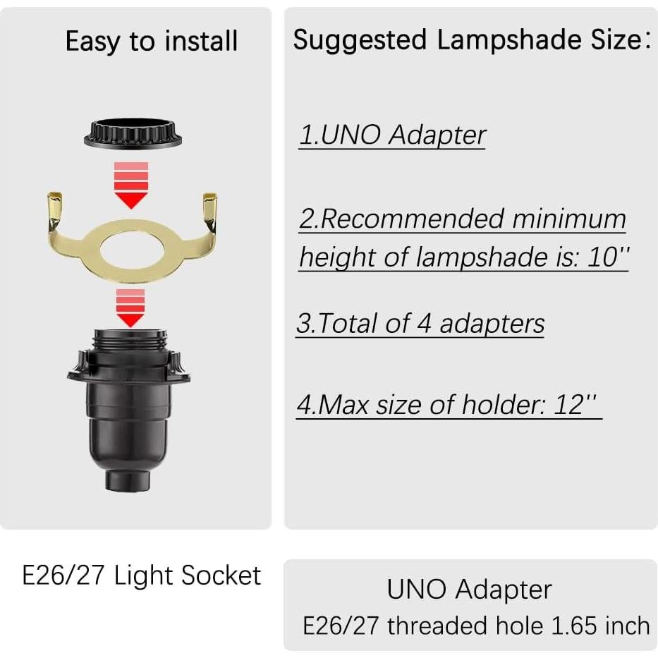 Soporte de Pantalla de Lámpara ALUCSET Ajustable 20-30 cm