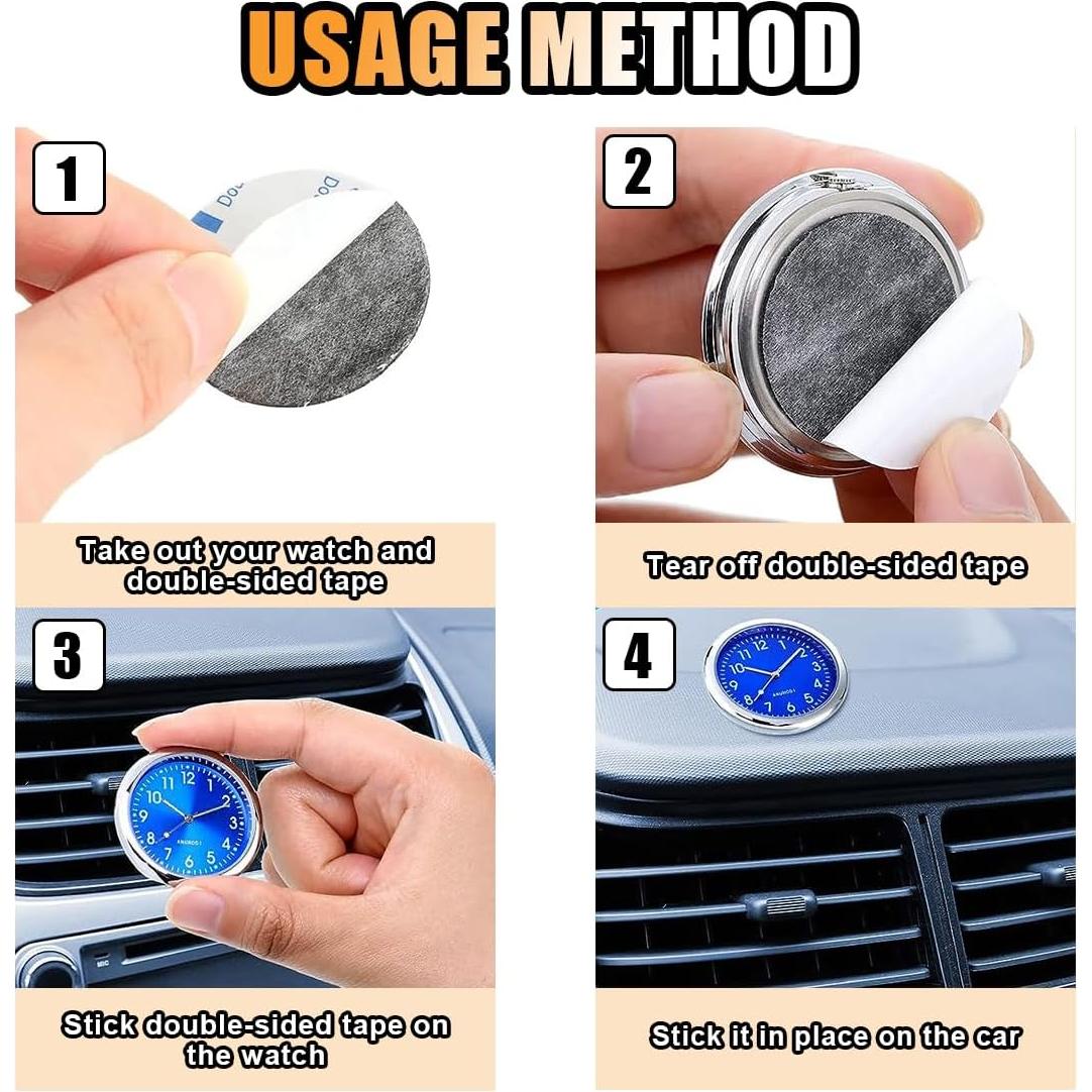 Reloj de Cuarzo para Coche GLSOWEE Luminiscente 4.01cm