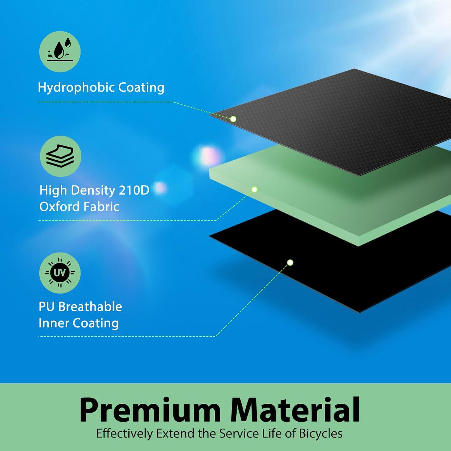 Cubierta de Bicicleta Topcrown XL Impermeable para 1 Bicicleta