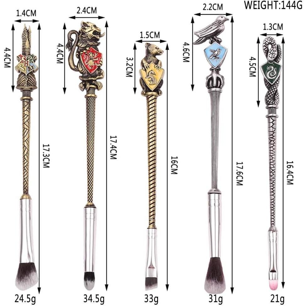 Set de Brochas de Maquillaje HP - 5 Piezas de Metal