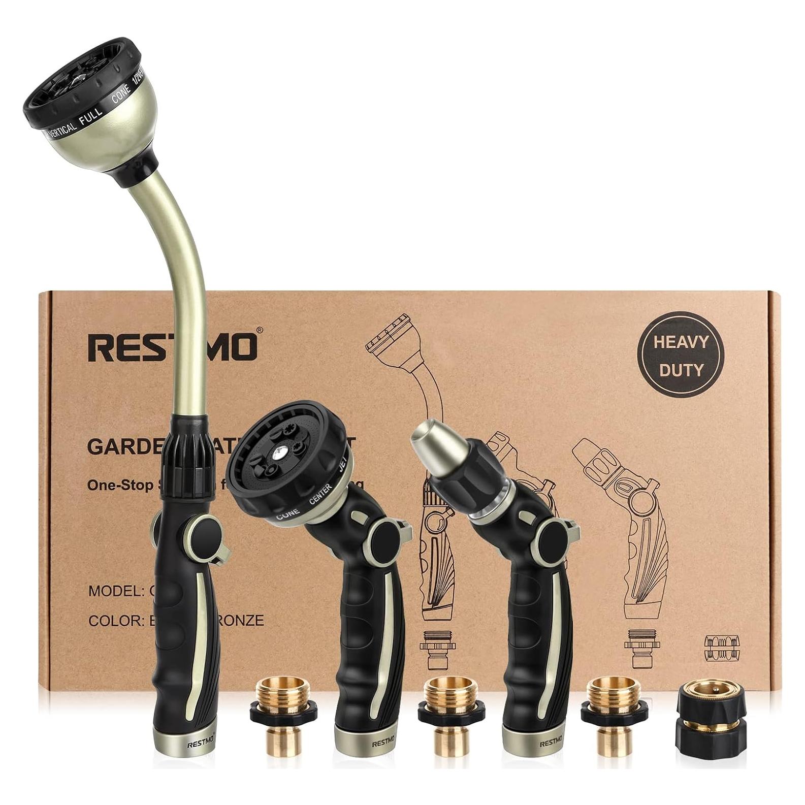 Combo de Riego Restmo 7 Piezas, Pulverizador y Boquilla