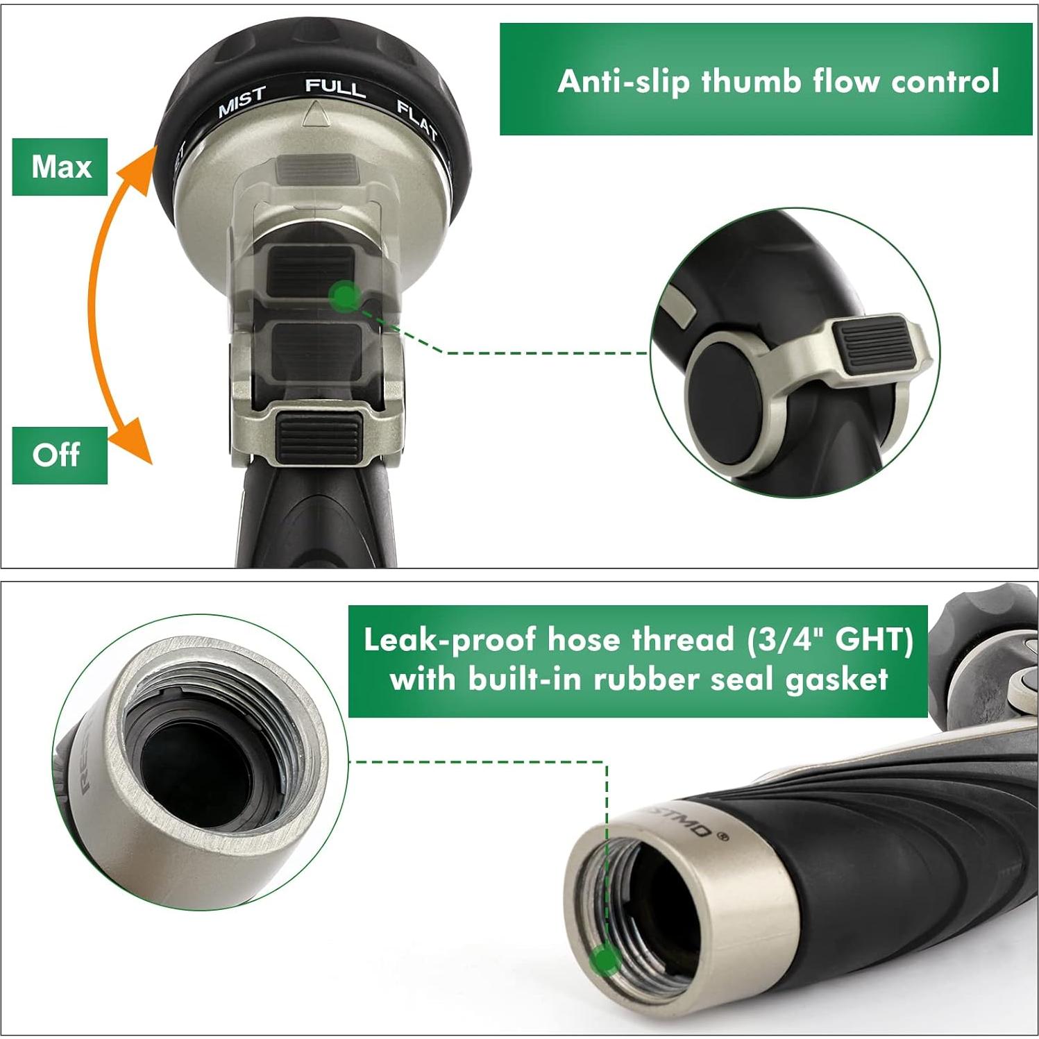 Combo de Riego Restmo 7 Piezas, Pulverizador y Boquilla