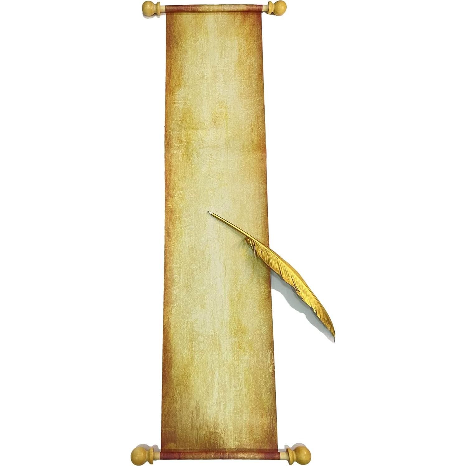 Papel de Pergamino Blanco con Varillas de Madera MiraShine 21x91 cm