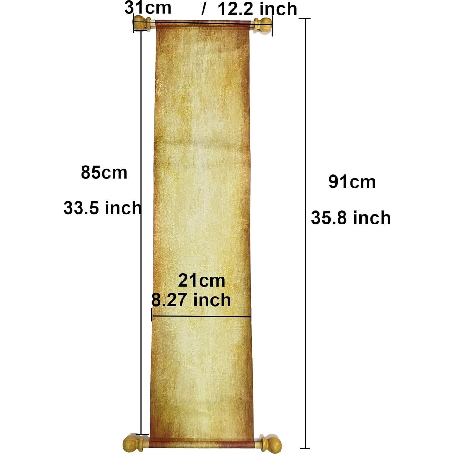 Papel de Pergamino Blanco con Varillas de Madera MiraShine 21x91 cm