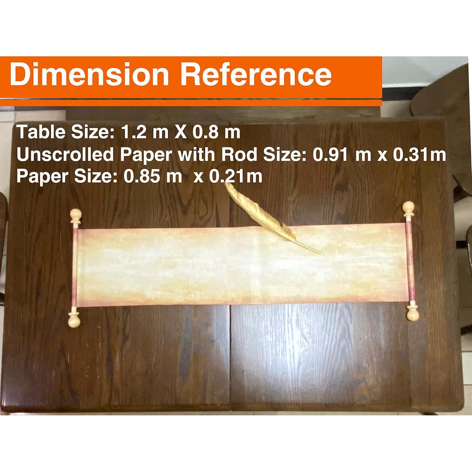 Papel de Pergamino Blanco con Varillas de Madera MiraShine 21x91 cm