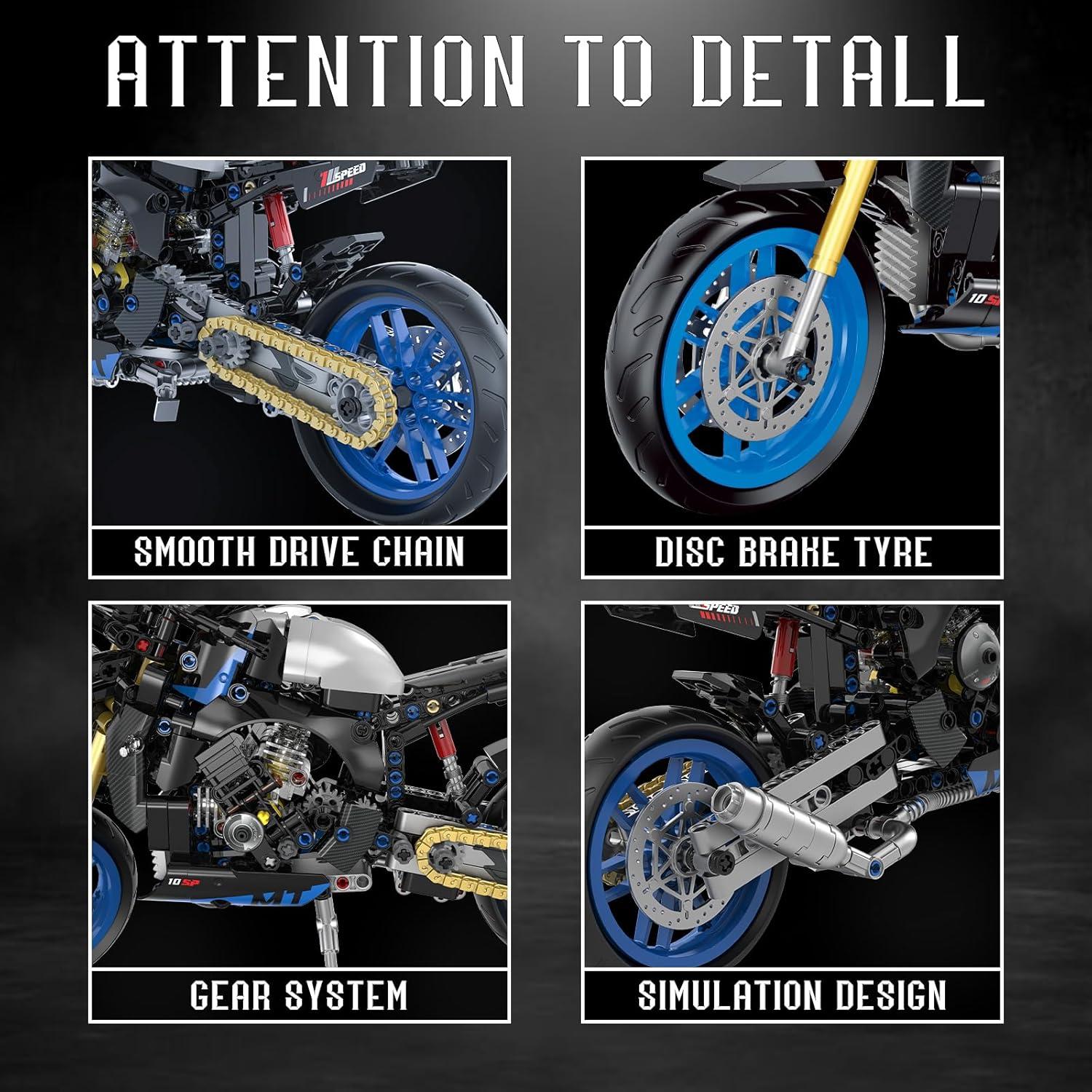 Conjunto de Construcción Motocicleta MJDDJA 1:8 579 Piezas