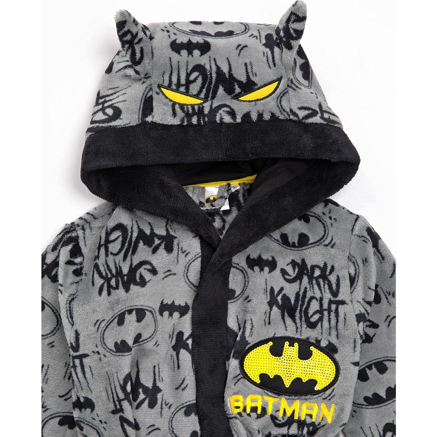 Bata de Niños DC Comics Batman Gris 5-6 Años con Capucha