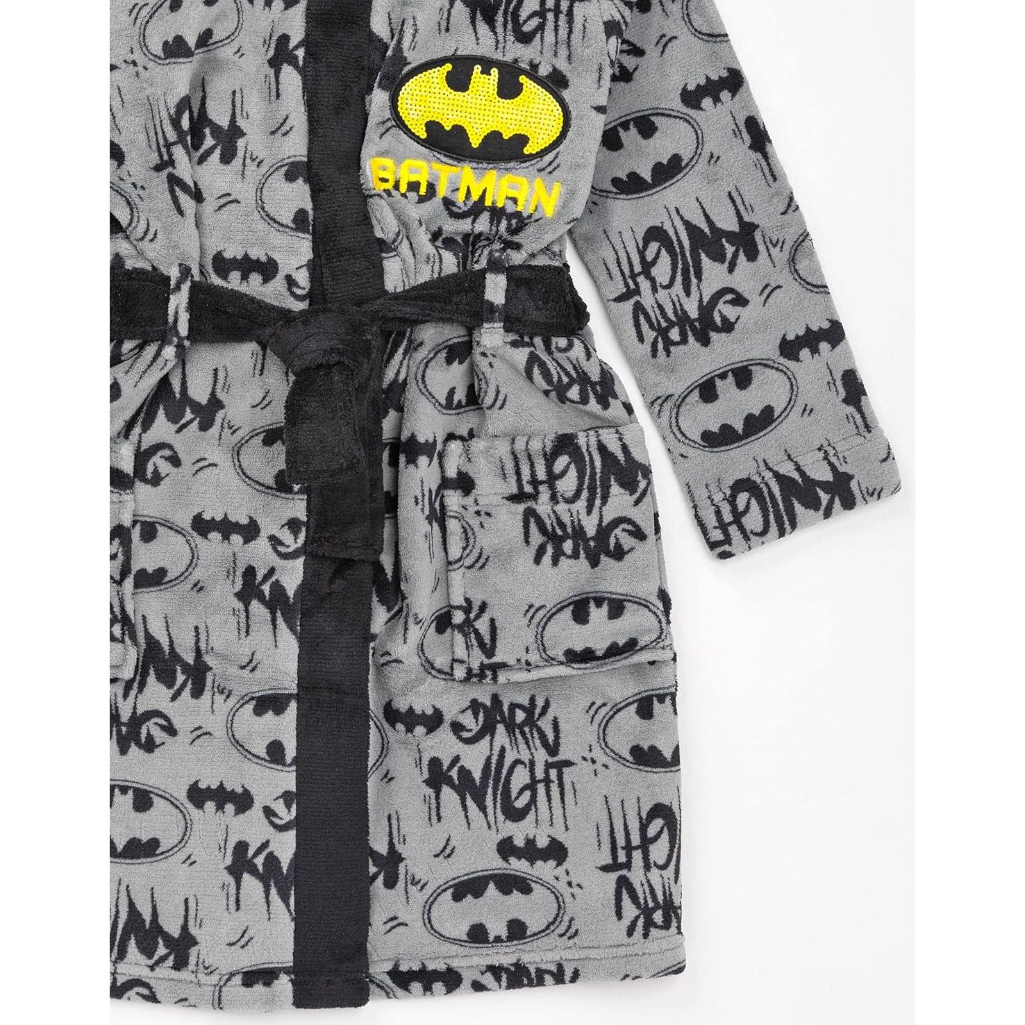 Bata de Niños DC Comics Batman Gris 5-6 Años con Capucha