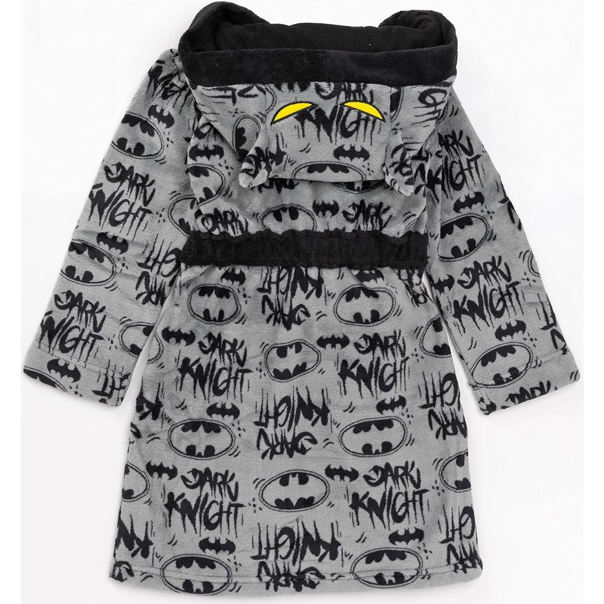 Bata de Niños DC Comics Batman Gris 5-6 Años con Capucha