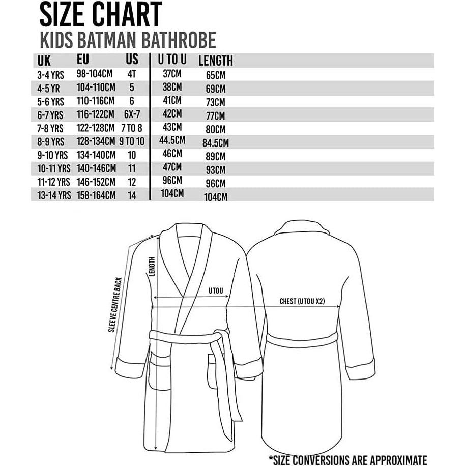 Bata de Niños DC Comics Batman Gris 5-6 Años con Capucha