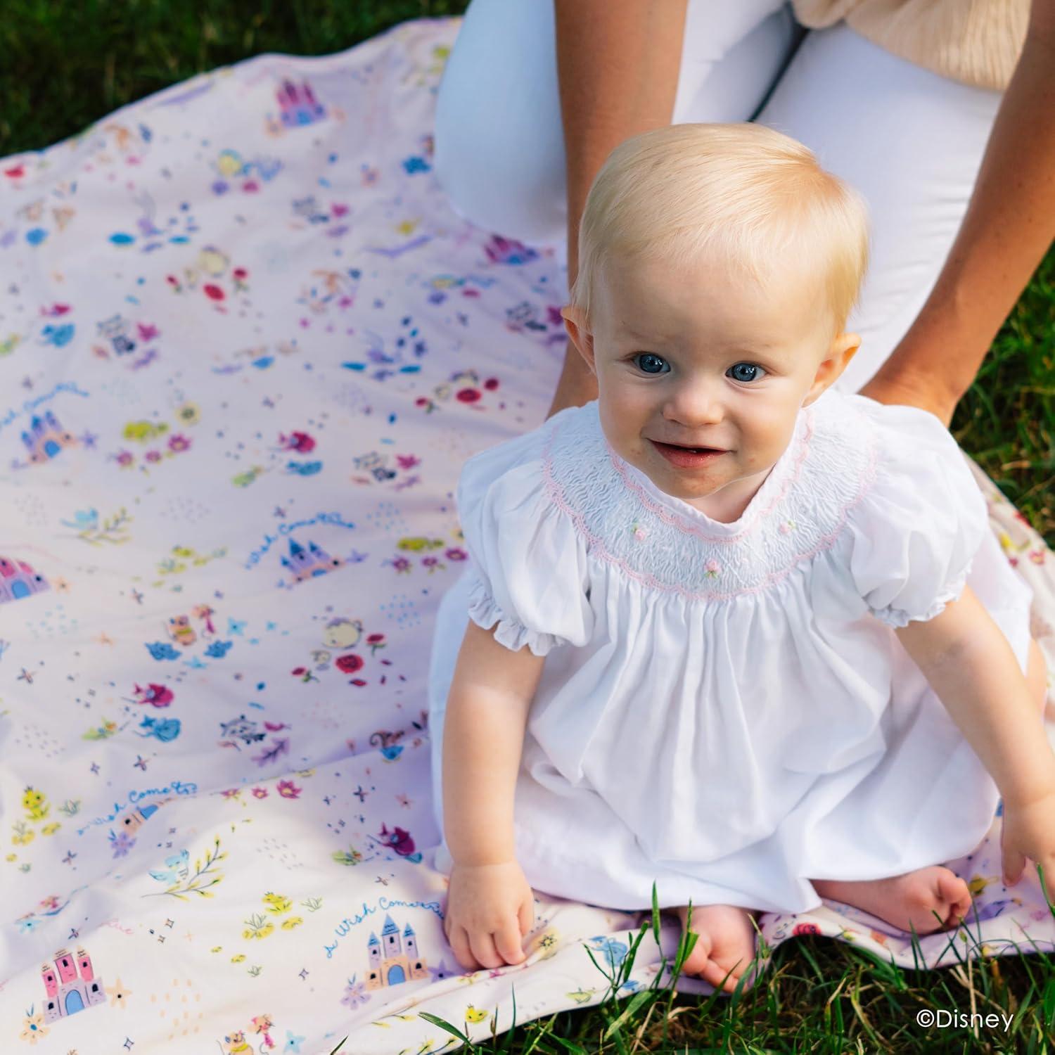 Milk Snob Disney A Wish Come True Baby Boy/Girl Swaddle Blanket, Soft Receiving, Security and Play, Toddler Infant NewbornBedding, Baby Shower, Baby Registry Gender Neutral Gift, 34 * 34 inches