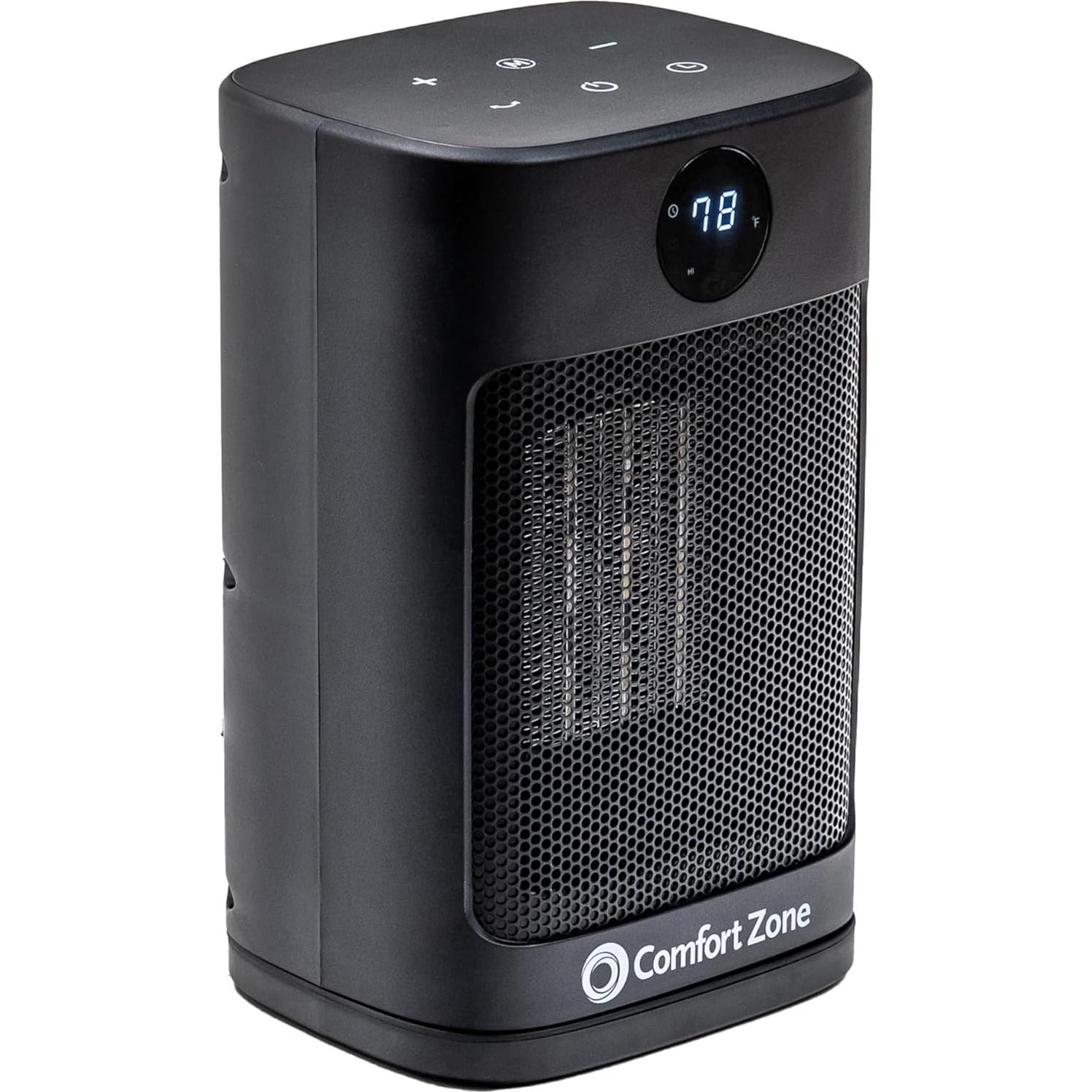 Calentador Eléctrico Portátil Comfort Zone CZ12829 Negro 1500W
