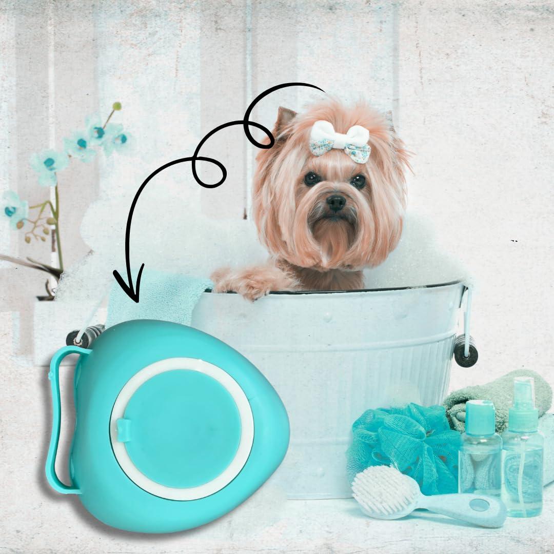 Cepillo de Spa 2-en-1 Clean Pet para Perros y Gatos Azul