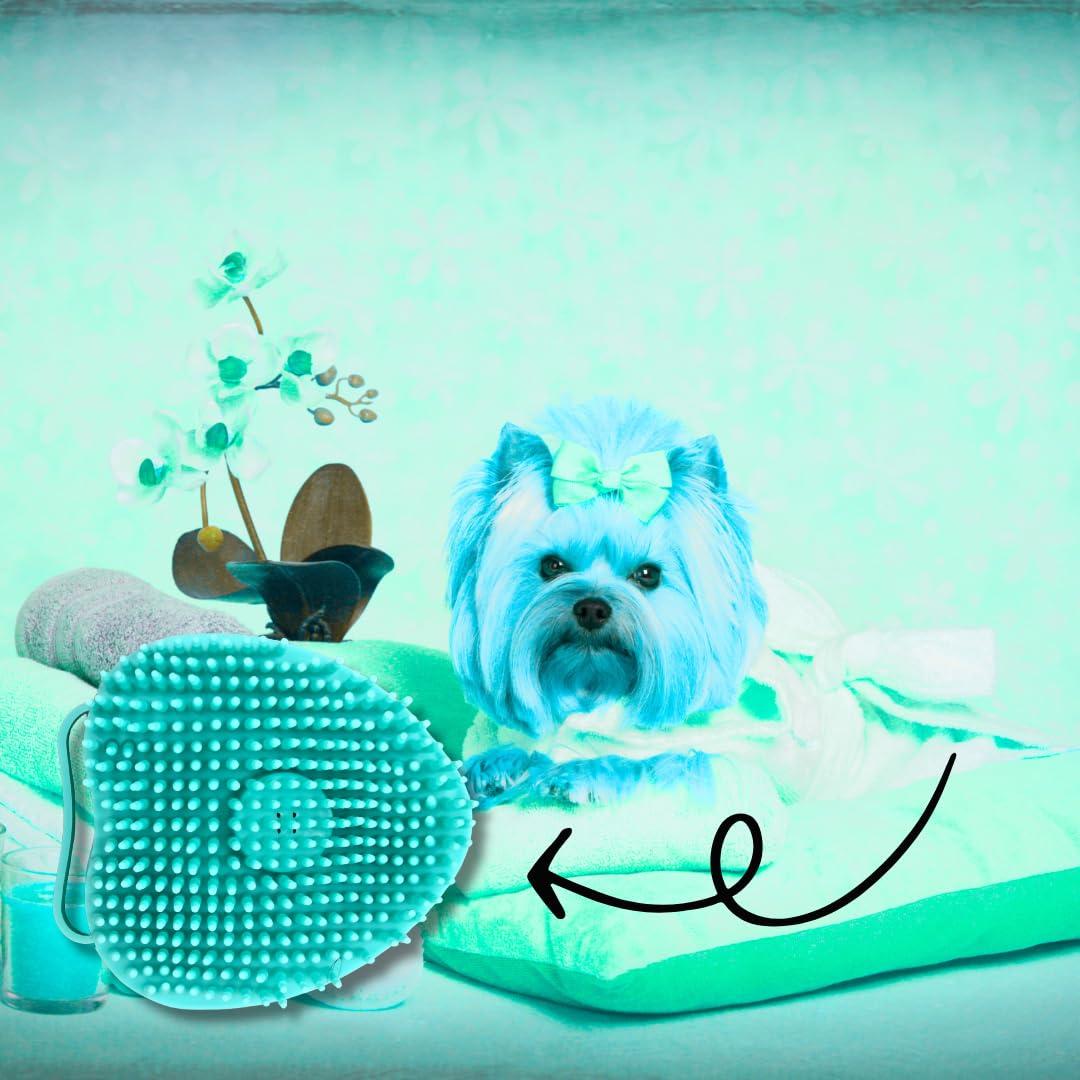 Cepillo de Spa 2-en-1 Clean Pet para Perros y Gatos Azul