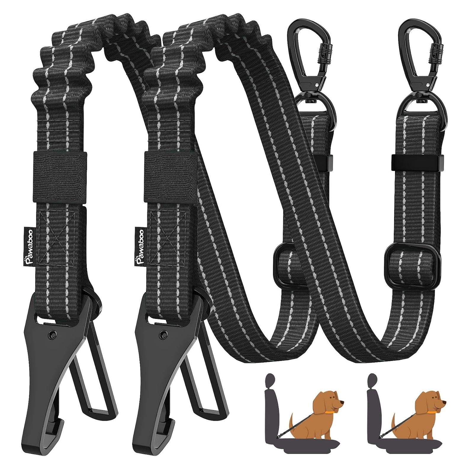 Cinturón de Seguridad para Perros Pawaboo 3-en-1 Ajustable