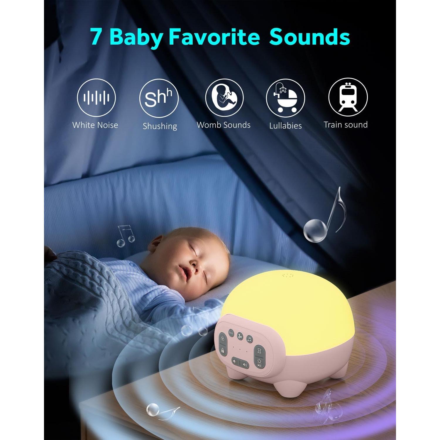 Máquina de Sonido KIOZZIK con Luz Nocturna 42 Sonidos 12x12 cm