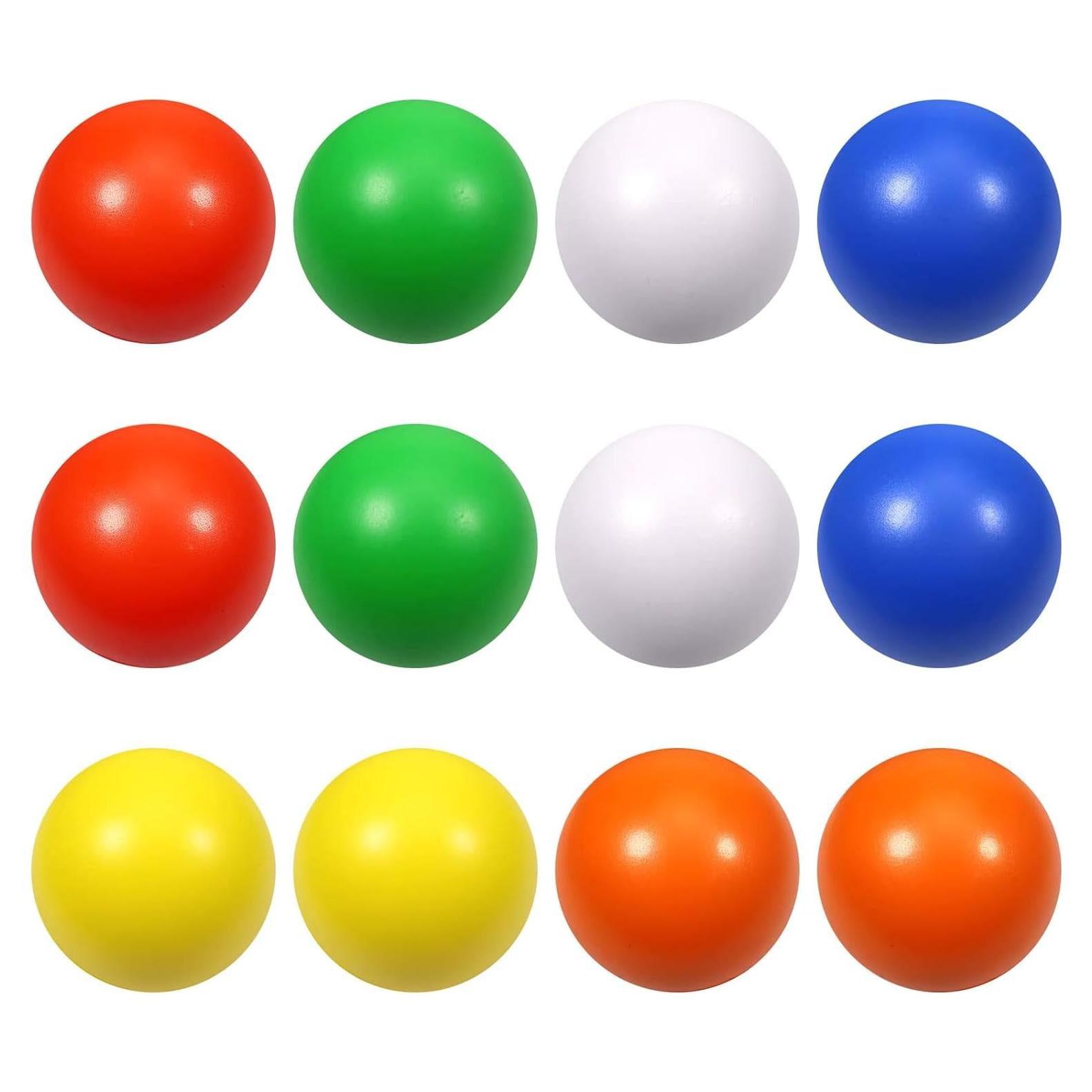 12 Pelotas de Estrés de Espuma Kymqlyw 6 Colores 6.35 cm