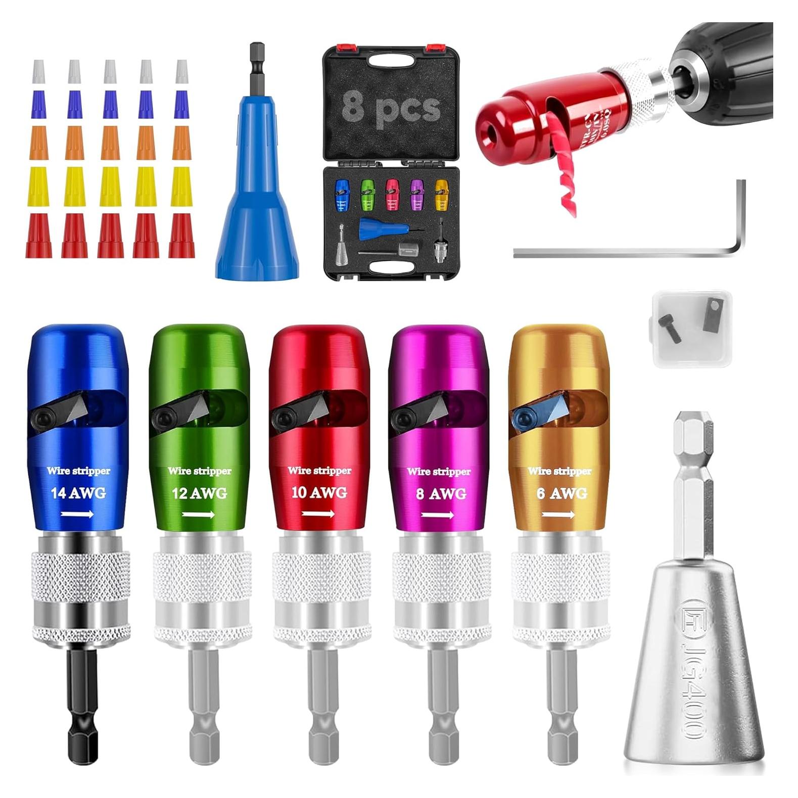 Desforradora de Alambre Mriykio 8 en 1 para Taladro