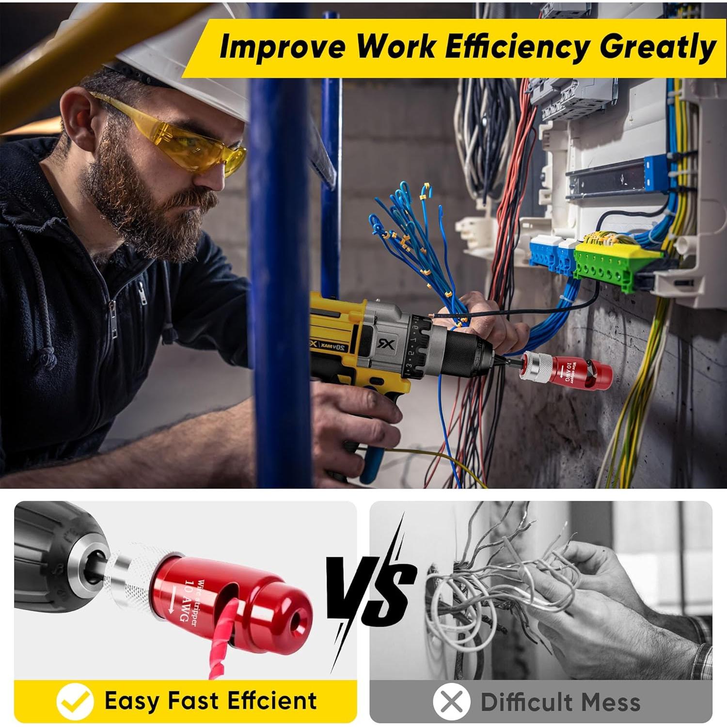 Desforradora de Alambre Mriykio 8 en 1 para Taladro