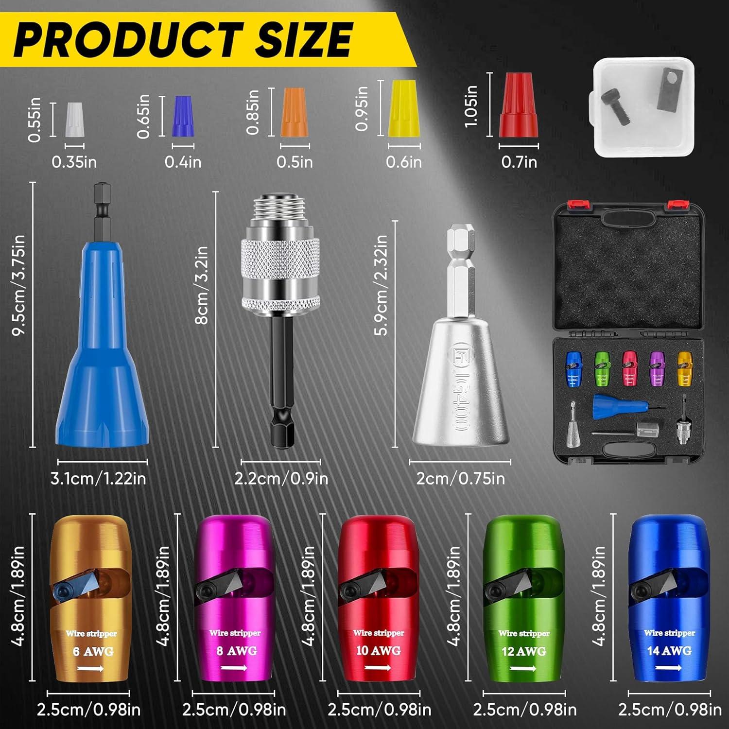 Desforradora de Alambre Mriykio 8 en 1 para Taladro