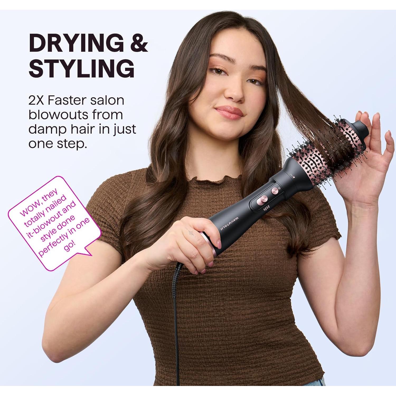 Cepillo Secador de Pelo Wavytalk 5 en 1 Negro, 1000W