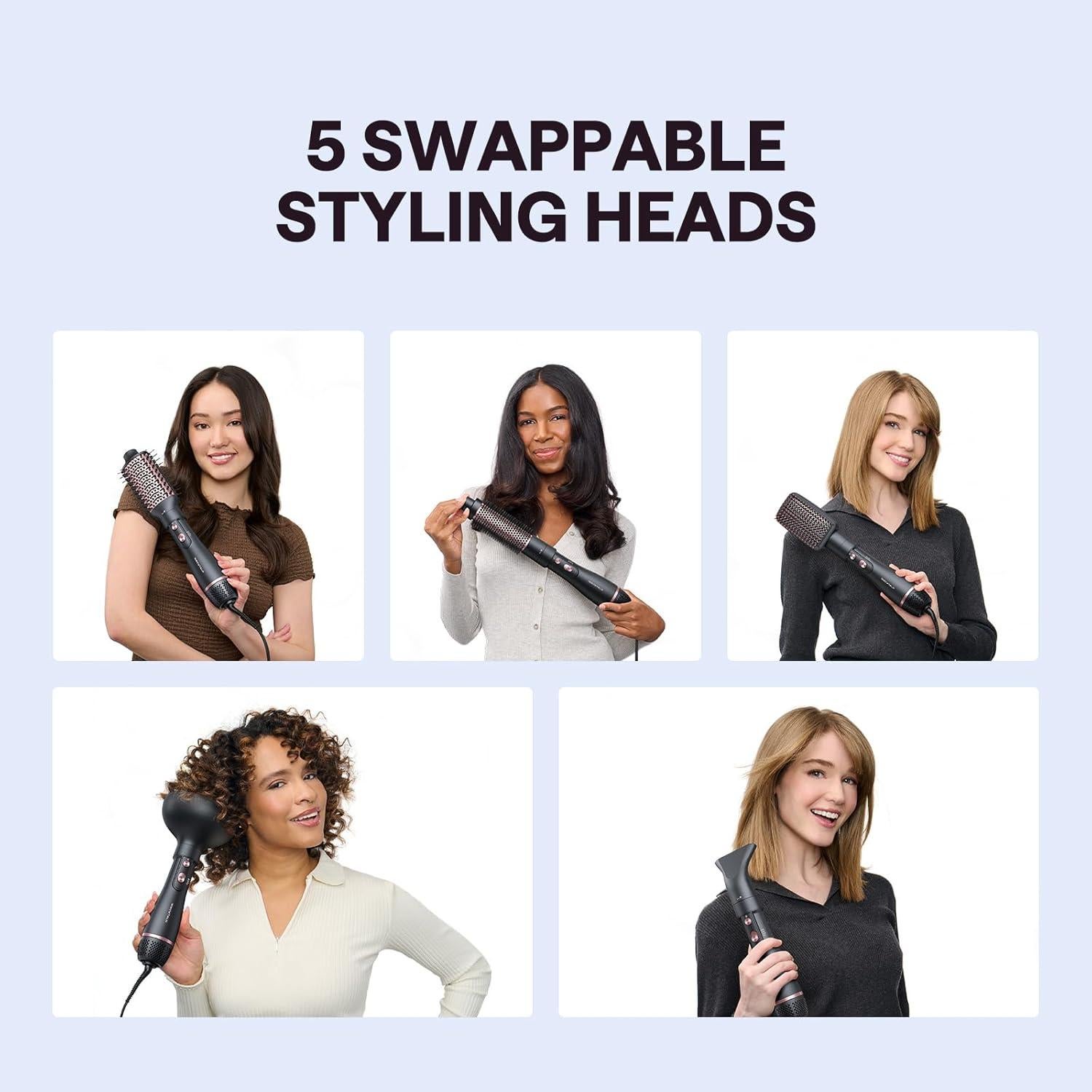 Cepillo Secador de Pelo Wavytalk 5 en 1 Negro, 1000W