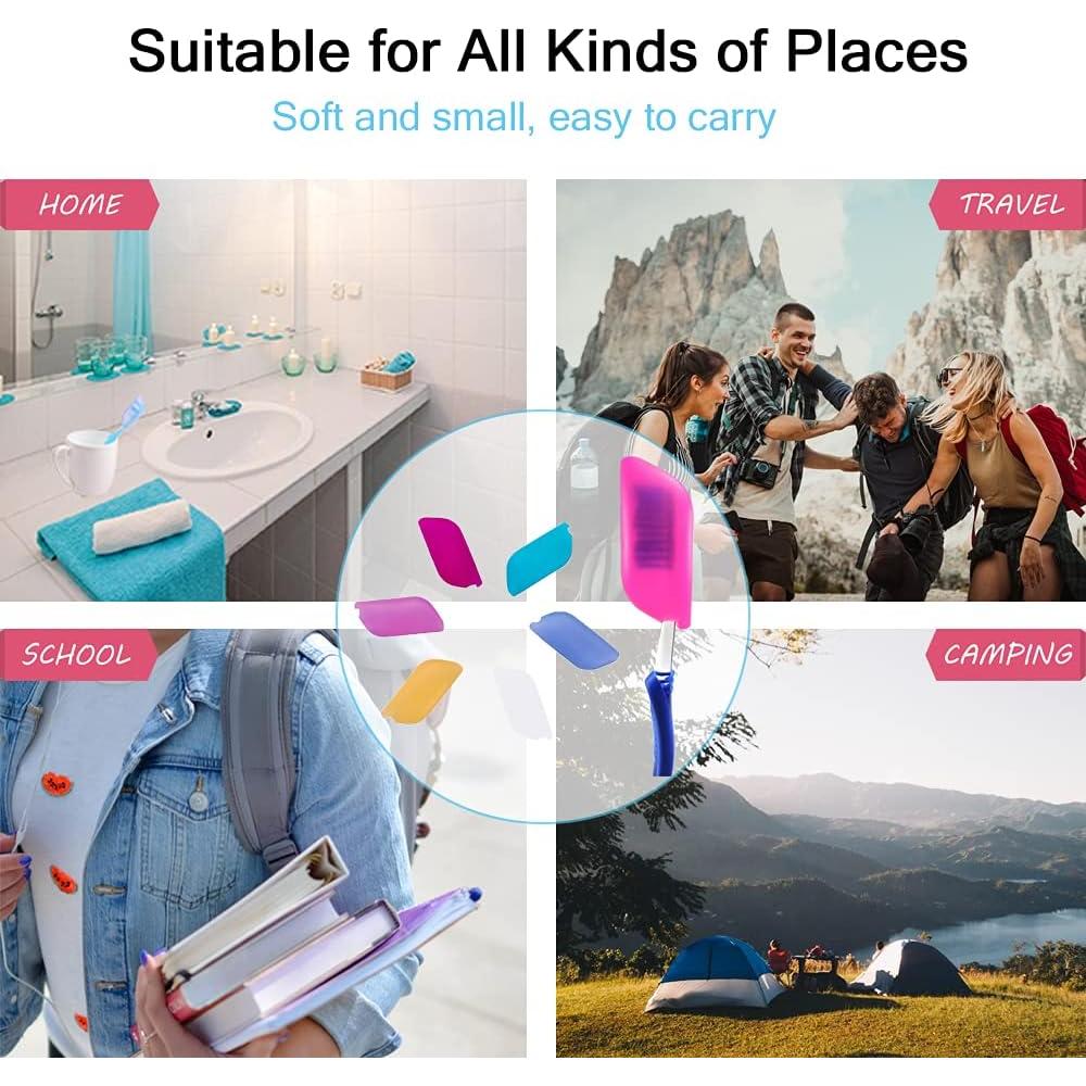 Cubiertas de Cepillo de Dientes V-TOP 6 Piezas Silicona Multicolor