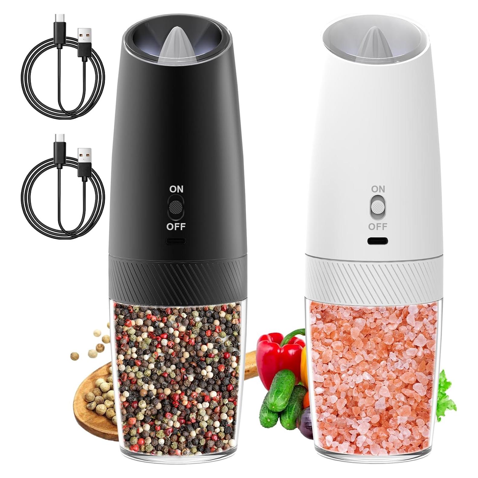 Juego de Molinillos Eléctricos de Sal y Pimienta QTDHG 135ml