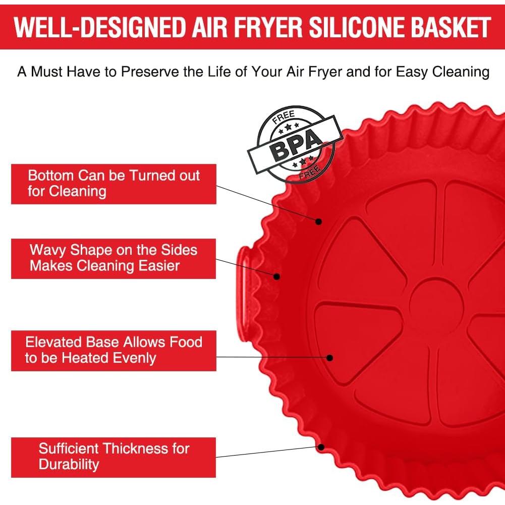 Forro de Silicona para Freidora de Aire Xabzhzn 9" Antiadherente