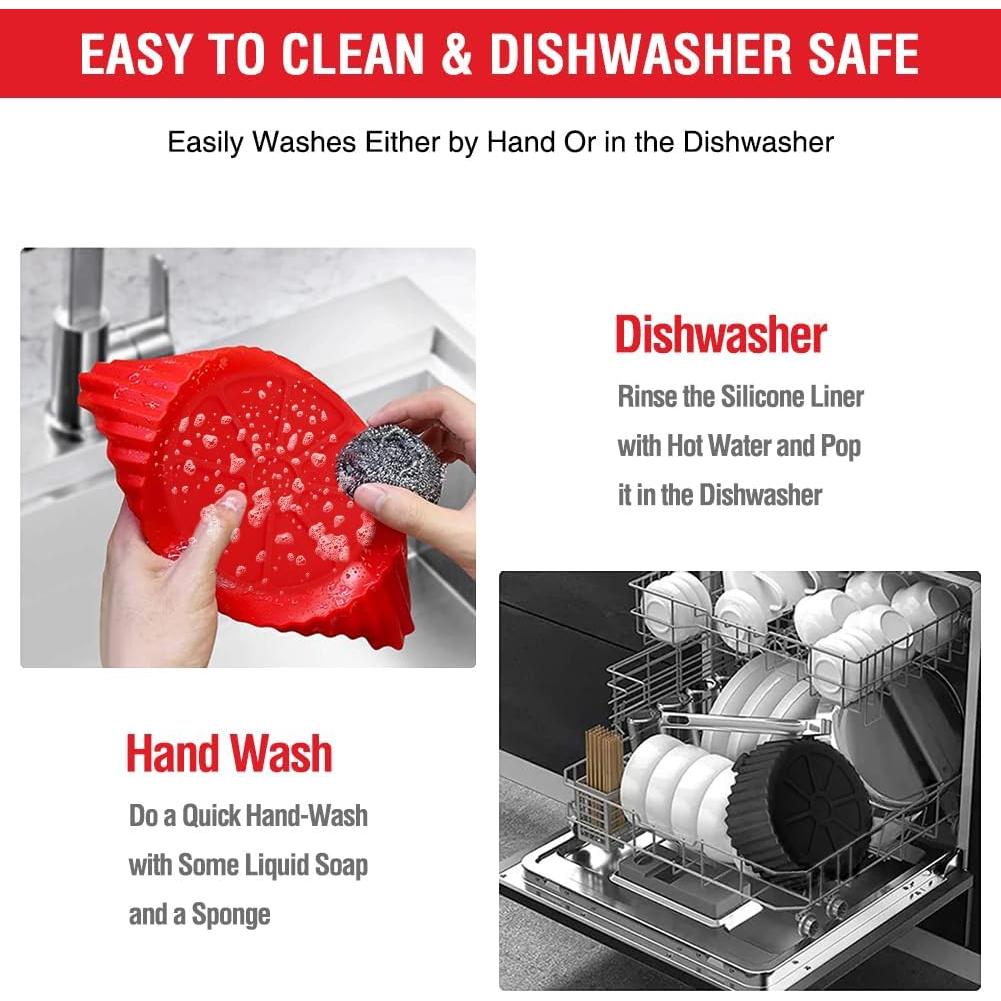 Forro de Silicona para Freidora de Aire Xabzhzn 9" Antiadherente