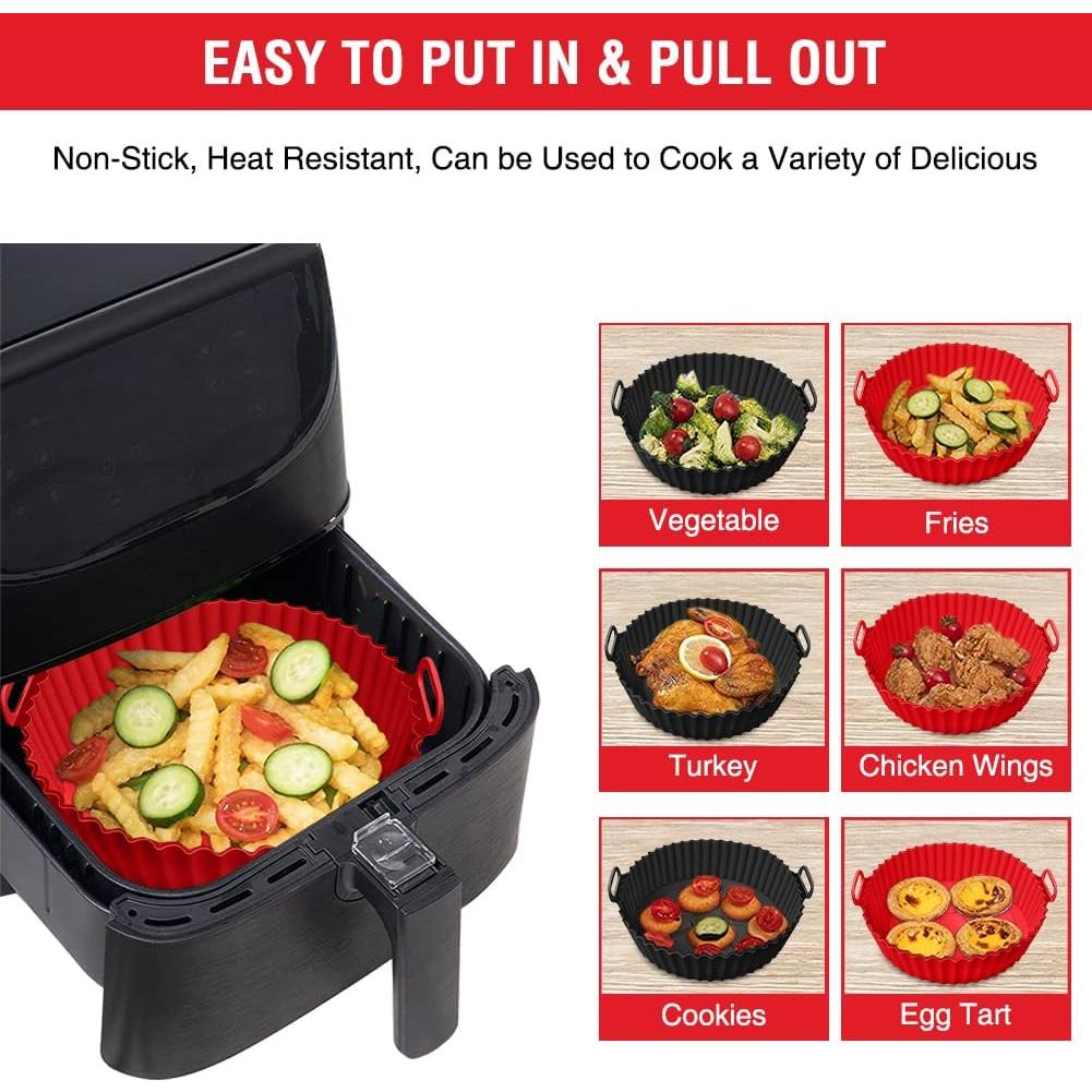 Forro de Silicona para Freidora de Aire Xabzhzn 9" Antiadherente