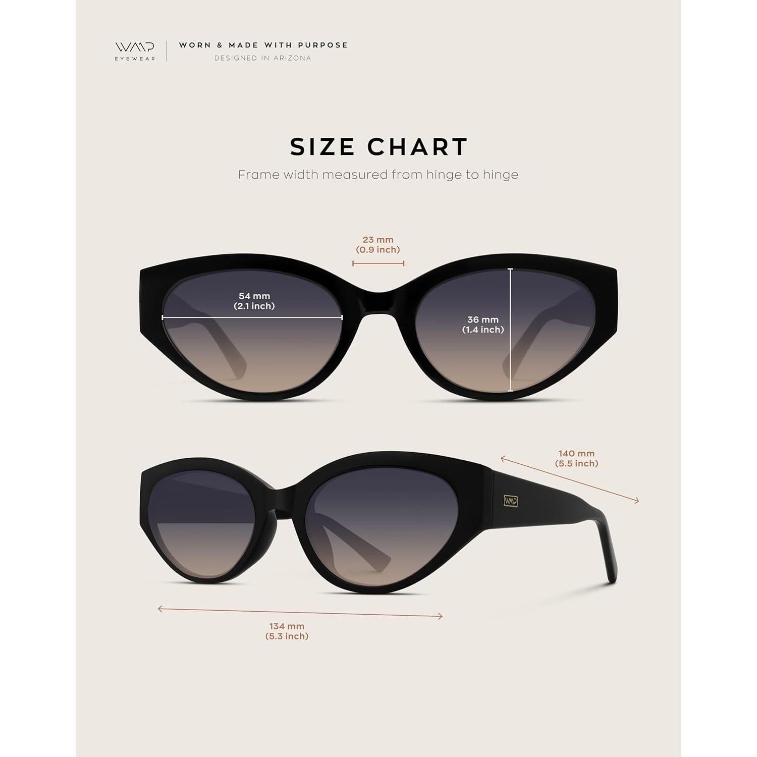 Gafas de sol ovaladas WearMe Pro, UV protección, negro