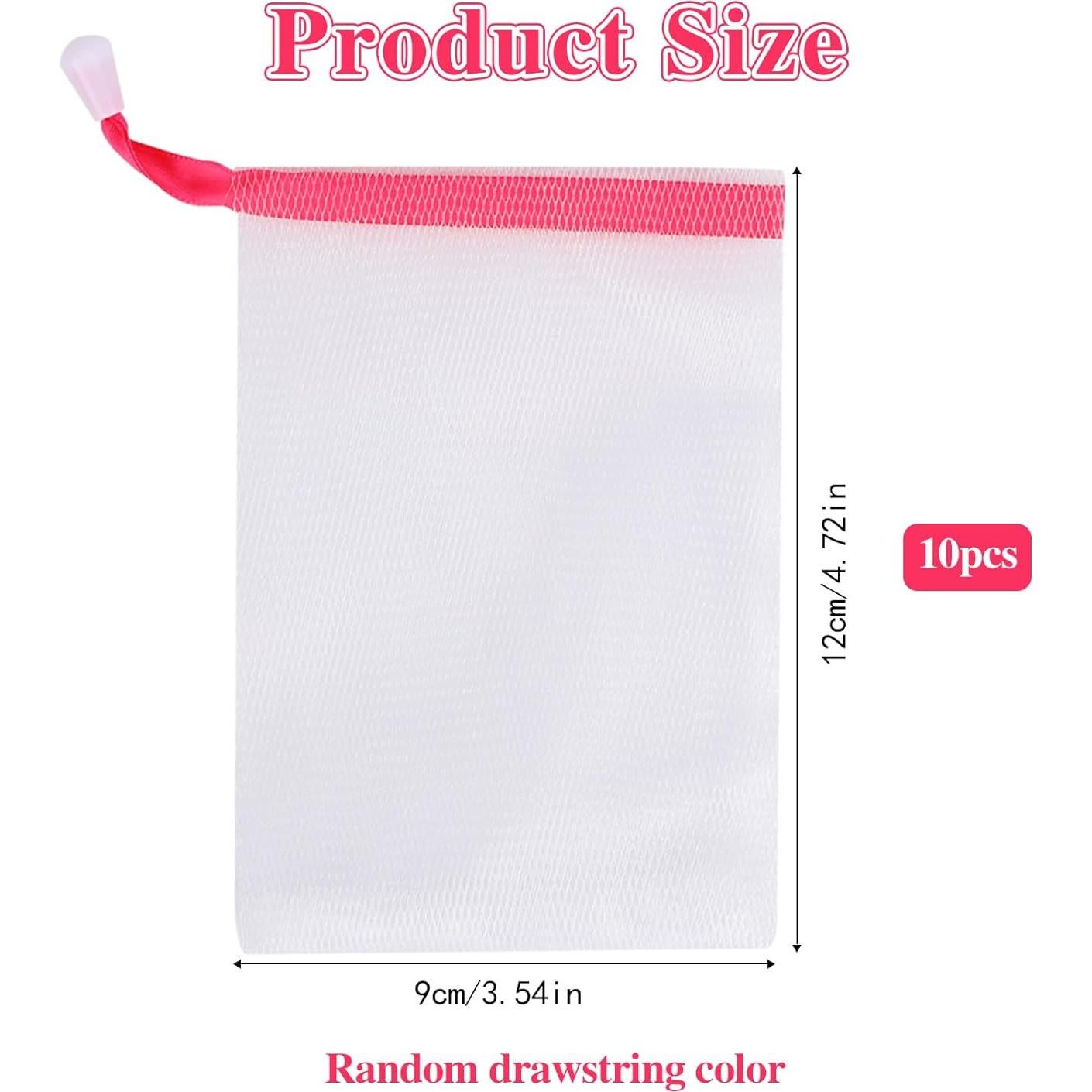 10 Bolsas de Jabón de Malla Exfoliante MOZEAT LENS 12x9cm