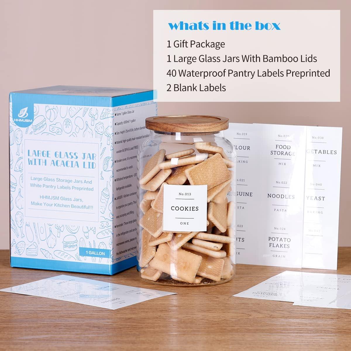 Tarro de Galletas de Vidrio 3.79L Mujin con Tapa Hermética