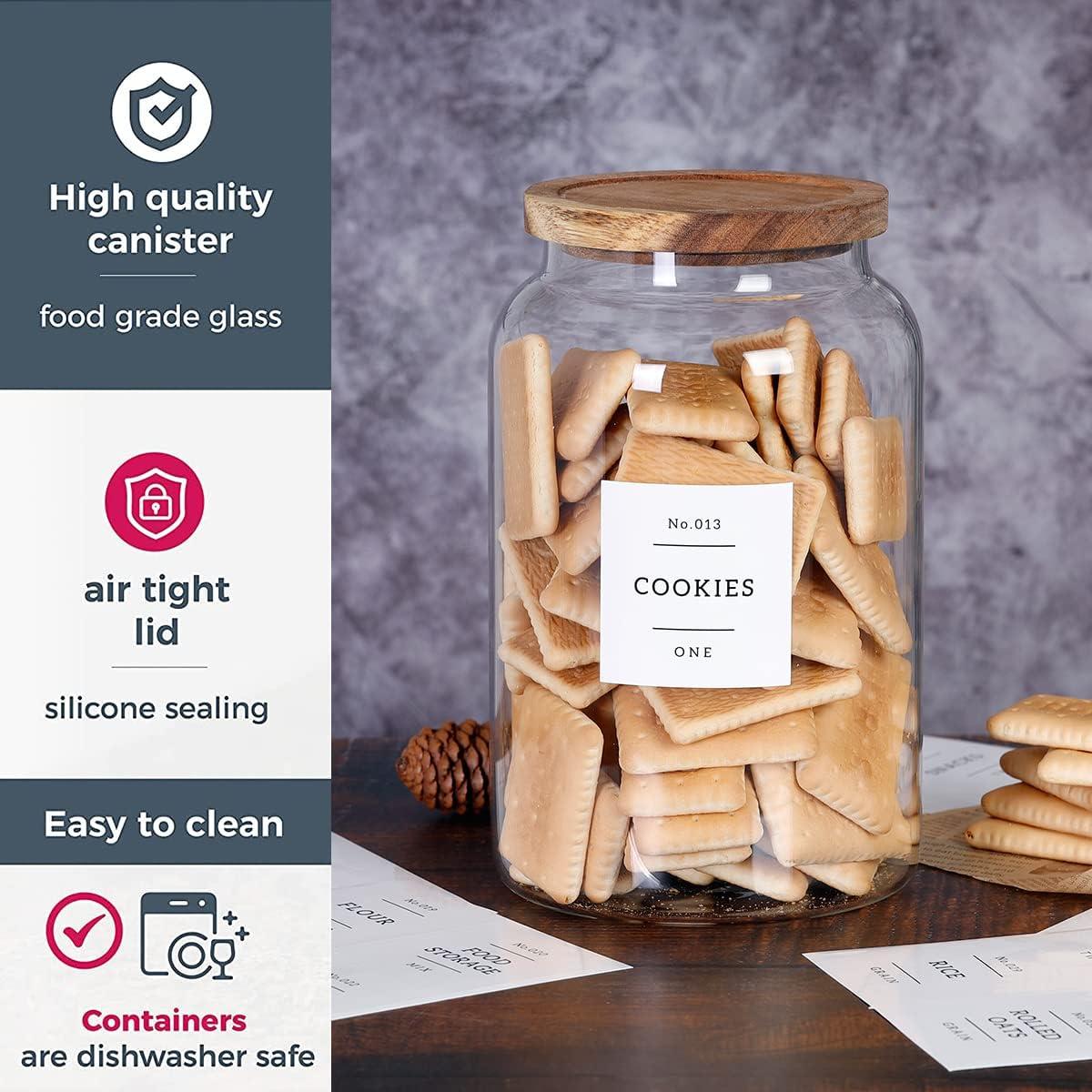 Tarro de Galletas de Vidrio 3.79L Mujin con Tapa Hermética