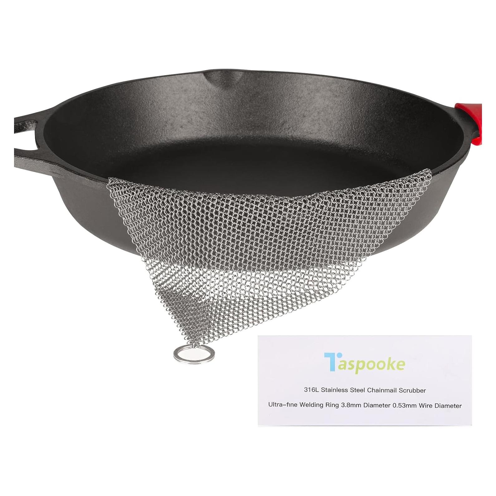 Limpiador de Hierro Fundido Taspooke 10.16cm Acero Inoxidable