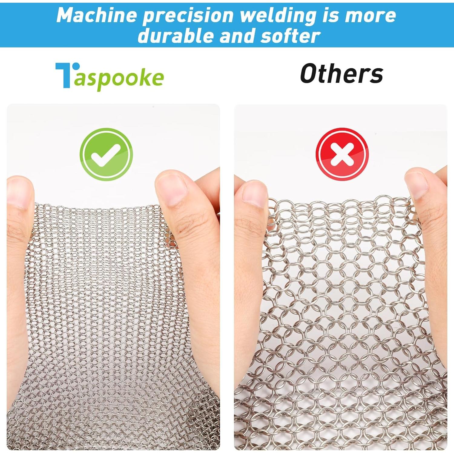 Limpiador de Hierro Fundido Taspooke 10.16cm Acero Inoxidable