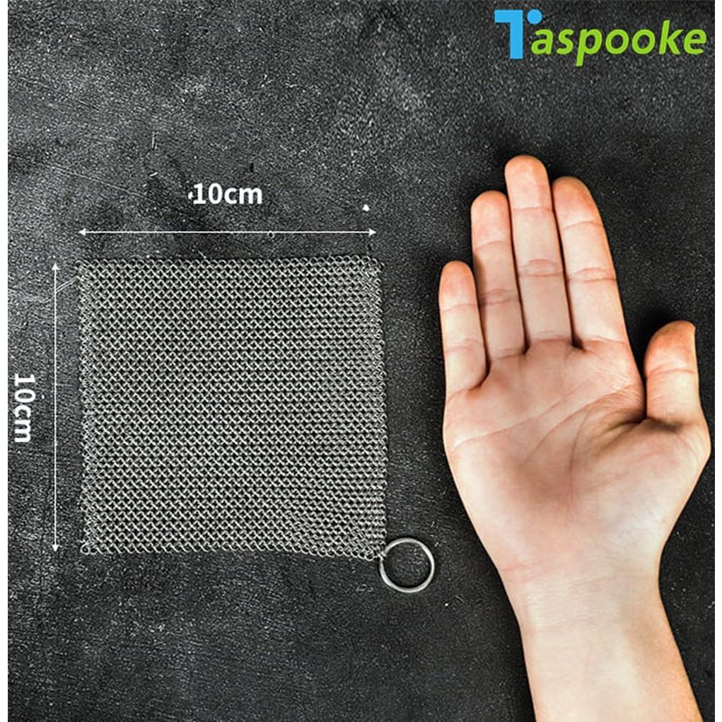 Limpiador de Hierro Fundido Taspooke 10.16cm Acero Inoxidable