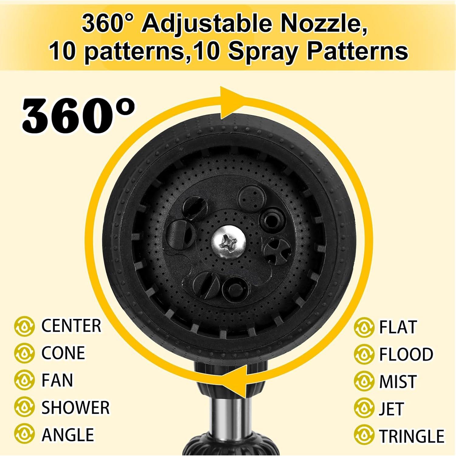 Varita de Riego YUNVI 39.88 cm 10 Patrones Rotatorio