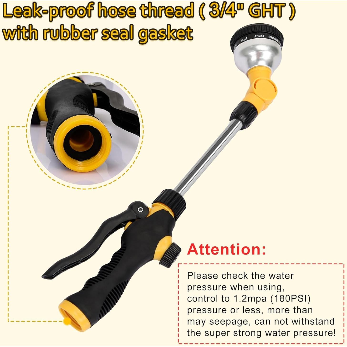 Varita de Riego YUNVI 39.88 cm 10 Patrones Rotatorio