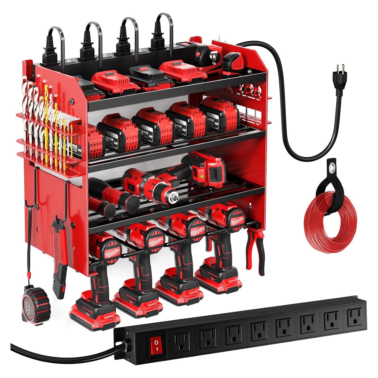 Organizador de Herramientas POKIPO con Estación de Carga 8 Salidas