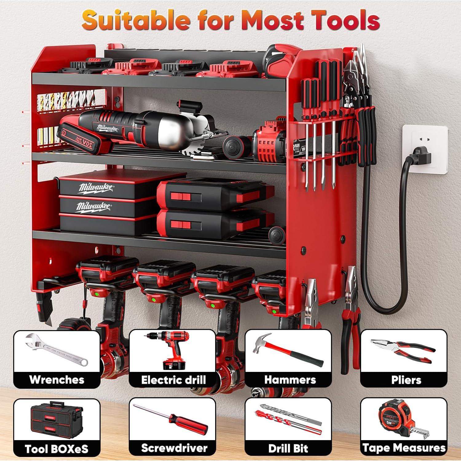 Organizador de Herramientas POKIPO con Estación de Carga 8 Salidas