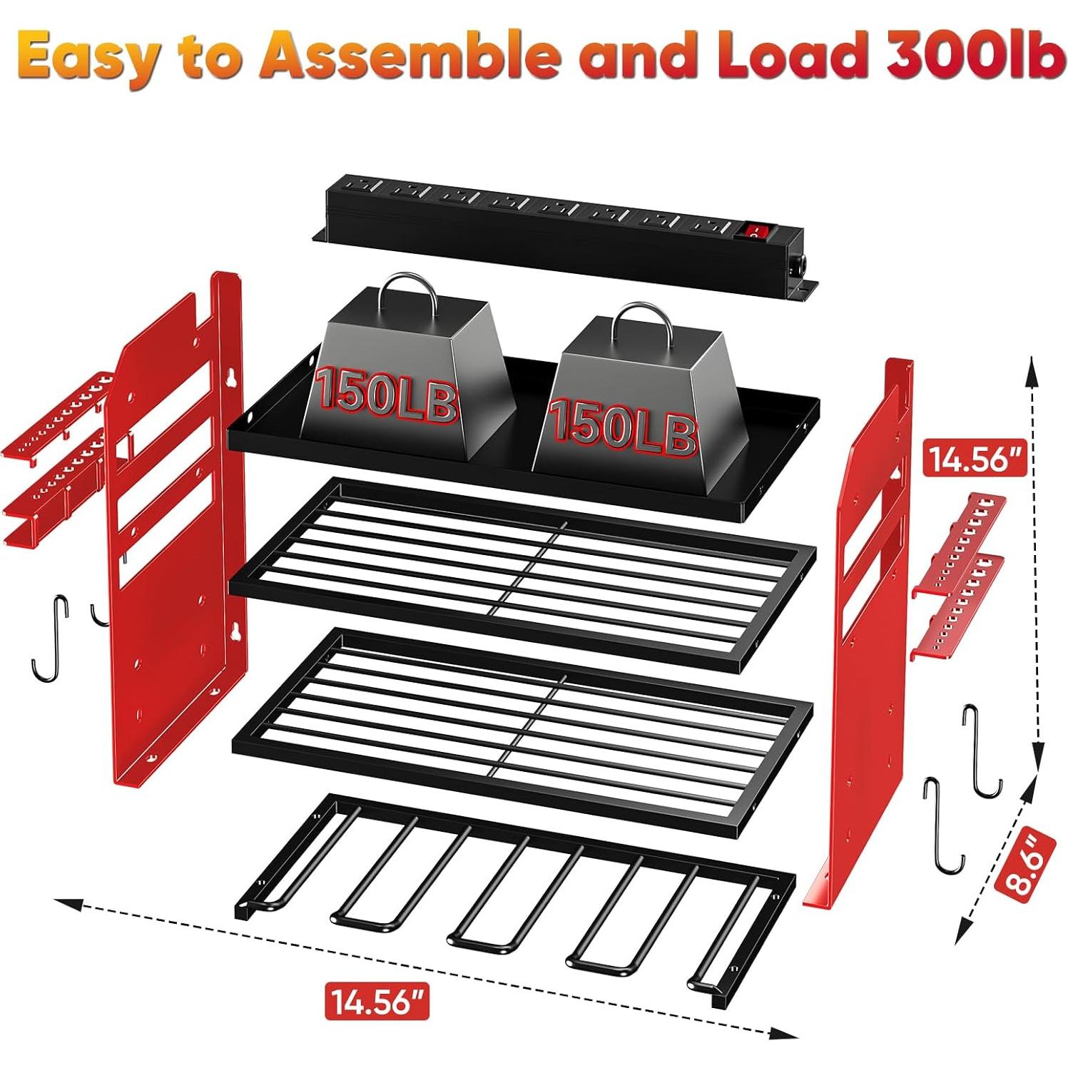 Organizador de Herramientas POKIPO con Estación de Carga 8 Salidas