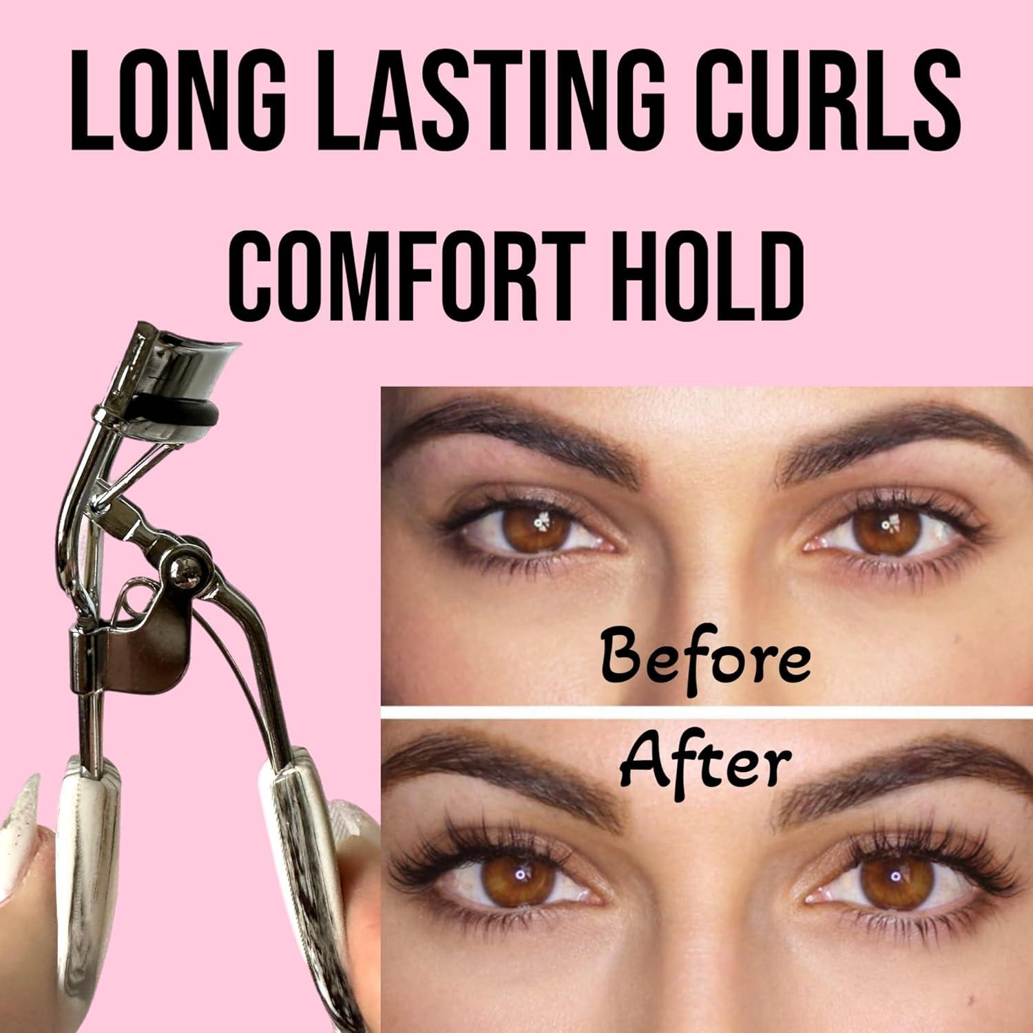 Rizador de Pestañas Profesional ALAZCO con Mango de Mármol - Juego de 2