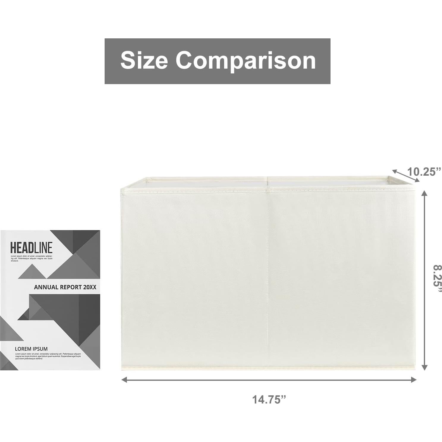 Cestas de Almacenamiento Coyacool 3 Piezas Lino Beige 37.5x26x21cm