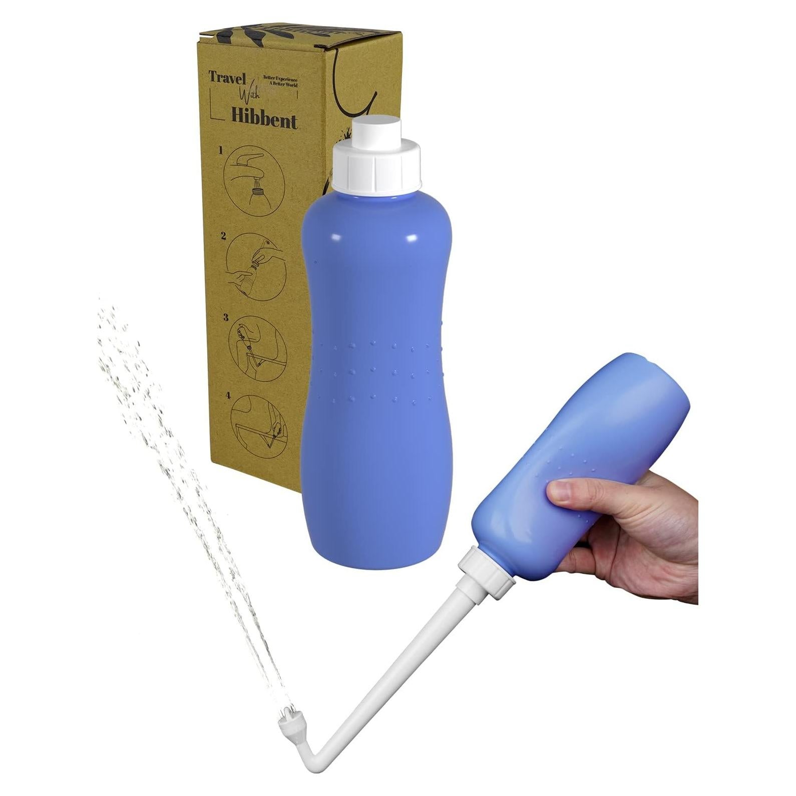 Bidet Portátil Hibbent 500ml Púrpura con Boquilla Angulada