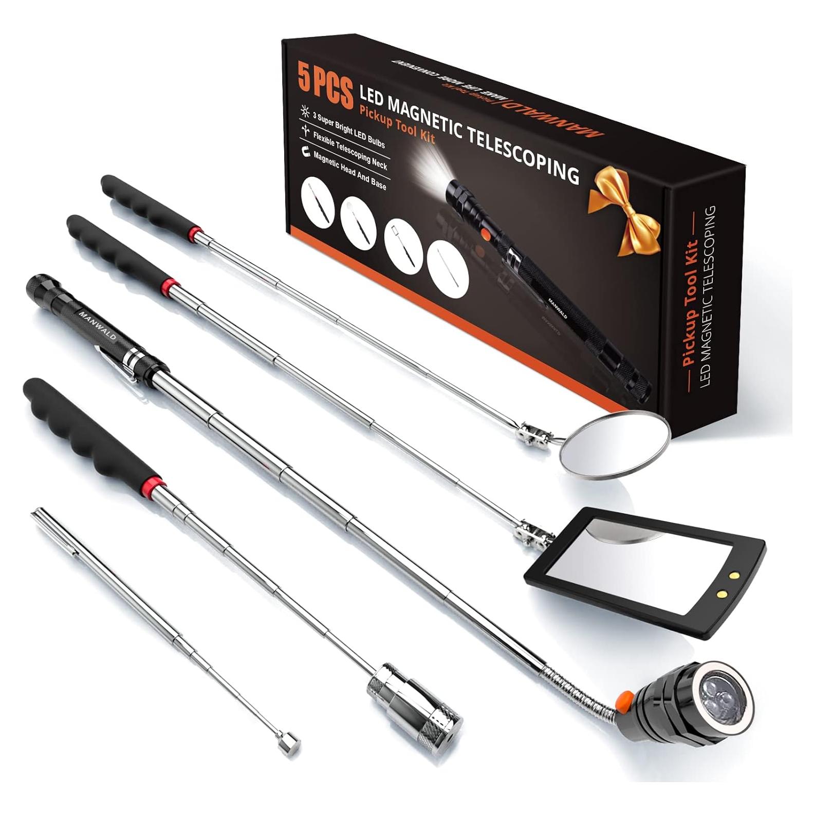 Juego de Herramientas Magnéticas MANWALD 5 Piezas con LED