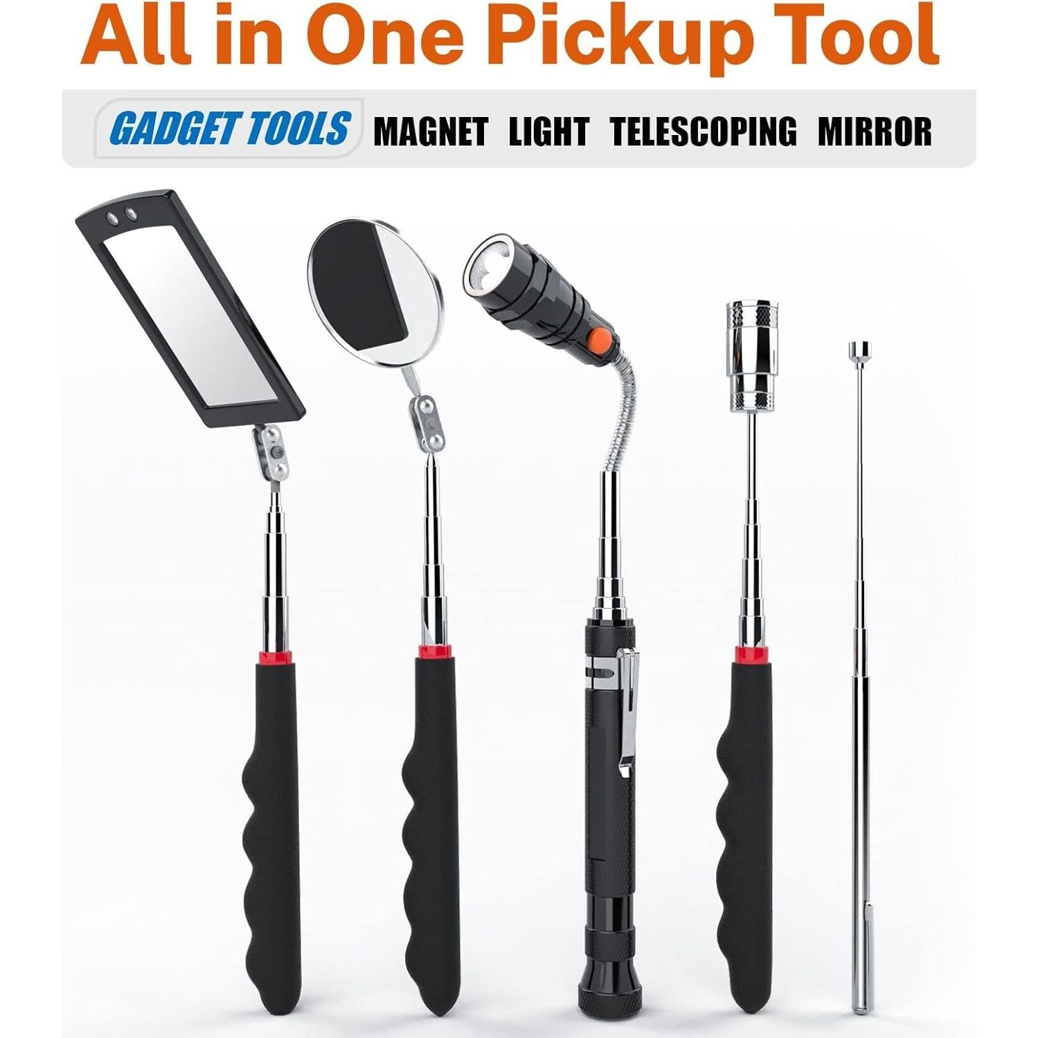 Juego de Herramientas Magnéticas MANWALD 5 Piezas con LED